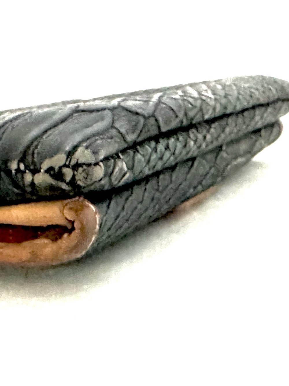 Consuela “Rattler” Snake-Embossed Leather Wallet with Brown Trim - Picture 5 of 11
